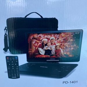 Portable DVD player 16.9” with carrying case